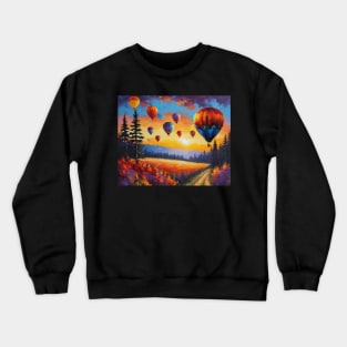 Colorful Hot Air Balloons Crewneck Sweatshirt